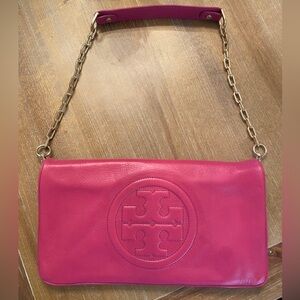 Hot Pink Leather Tory Burch Handbag